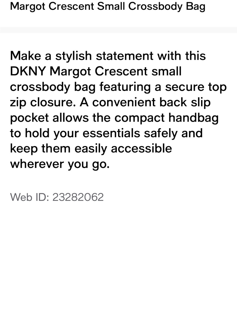 DKNY Red Crescent Crossbody Bag - NWOT - Picture 10 of 10